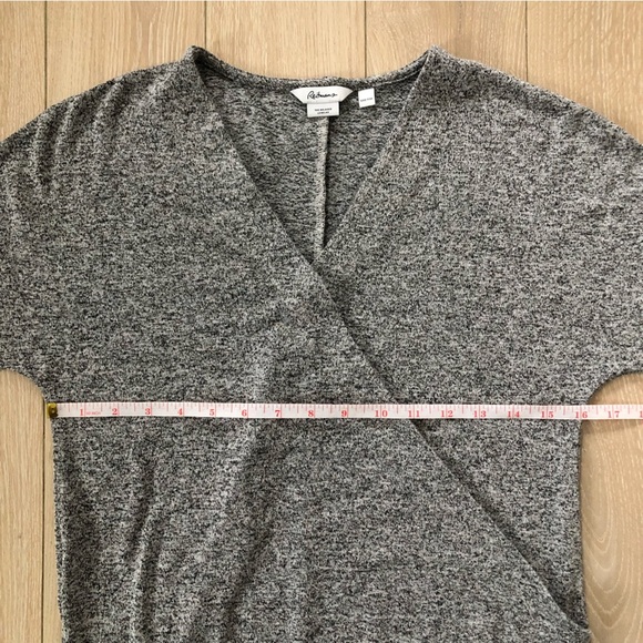 Reitmans Viscose Blend Wrap Top in Heather Grey - Picture 2 of 7